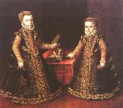Sofonisba Anguissola Infantas Isabella Clara Eugenia and Catalina Micaela oil painting on canvas